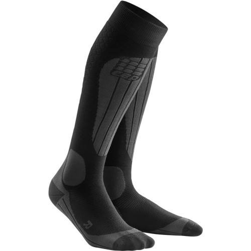 Мужские компрессионные лыжные носки CEP Thermo - Black/Anthracitic