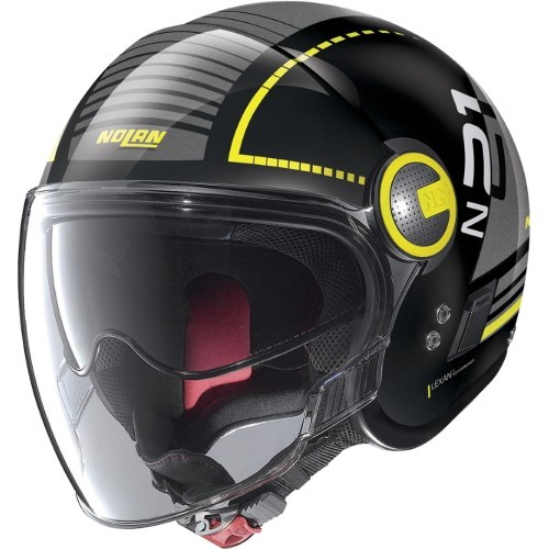 Мотоциклетный шлем Nolan N21 Visor Runabout - Metal Black-Yellow