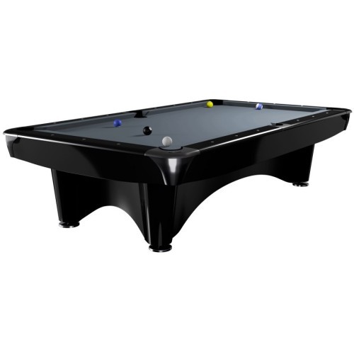 Бильярдный стол Dynamic III, блестящий черный, Pool, 8 футов, Simonis 760 синий зеле