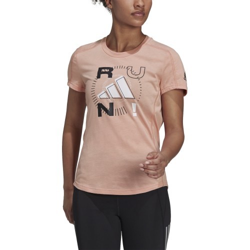 Adidas Palaidinė Moterims Run Logo W 1 Peach