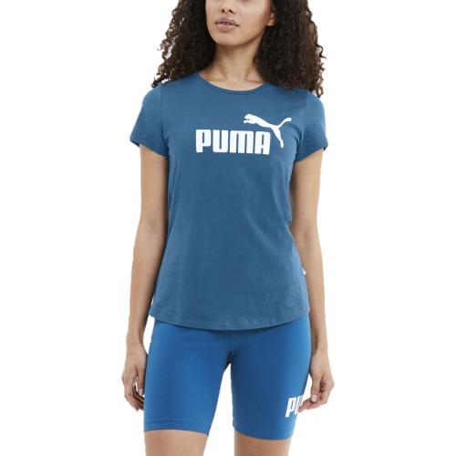 Puma Palaidinė Moterims Ess Logo Tee Blue