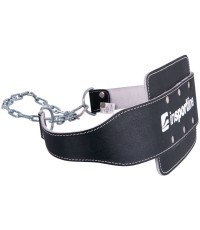 Leather Weightlifting Belt with Chain inSPORTline NF-9057 - Juoda