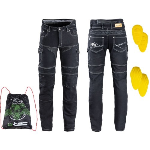 Мужские мотоциклетные джинсы W-TEC Aredator EVO - Black