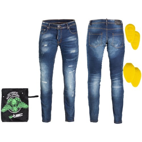 Мужские мотоциклетные джинсы W-TEC Feeldy - Blue