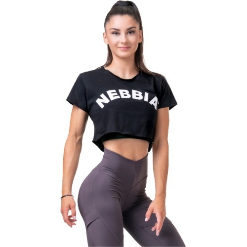 Sieviešu plūstošs kreklu tops Nebbia Fit & Sporty 583 - Black