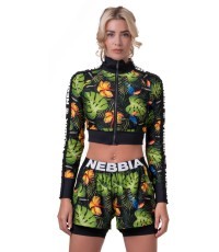 Moteriškas džemperis Nebbia High-Energy Cropped - Džiunglių žalia