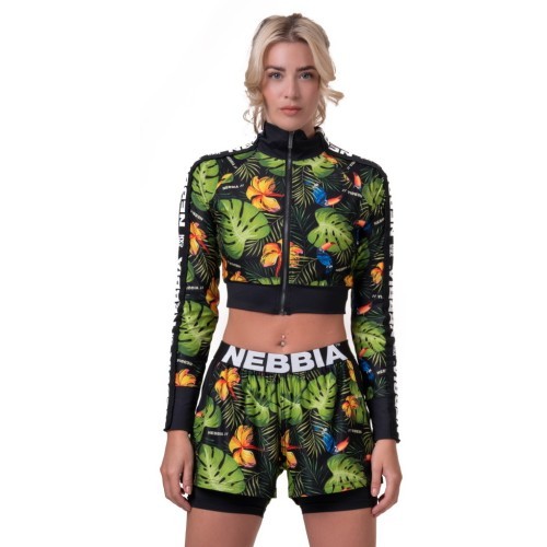 Women’s Sweatshirt Nebbia High-Energy Cropped - Jungle Green