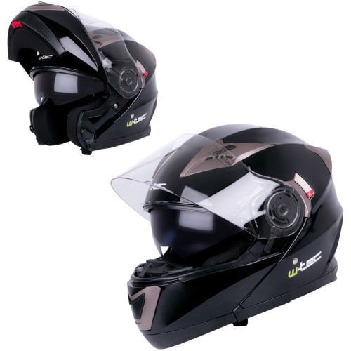 Мотоциклетный шлем W-TEC YM-925 - Black-Bronze