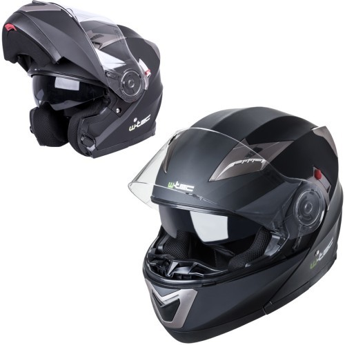 Мотоциклетный шлем W-TEC YM-925 - Matt Black-Bronze