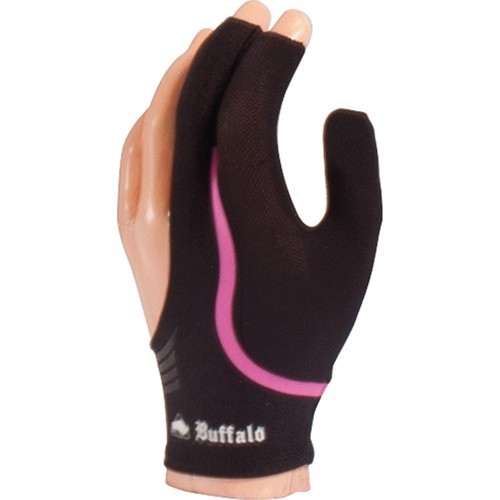 Бильярдная перчатка Buffalo, черный/розовый, размер M