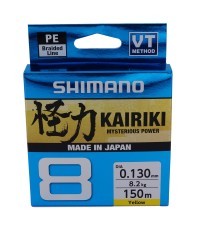 Pintas valas Shimano Kairiki 8, 150m, 0.13mm, 8.2kg, geltonas