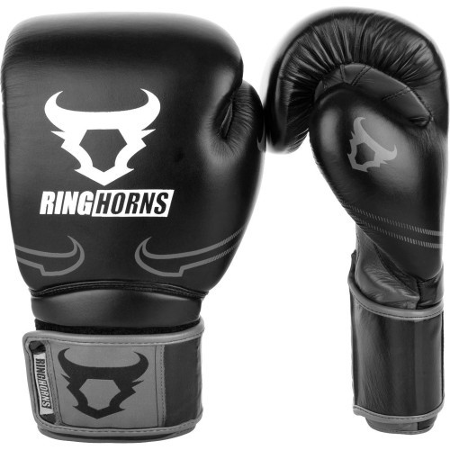 Boxing Gloves Ringhorns Destroyer, Leather - Black/Grey