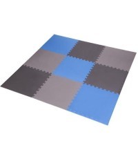 Sudedamas kilimėlis treniruotėms MP-10 , pilkas-mėlynas, 60x60x1cm, 9 dalys