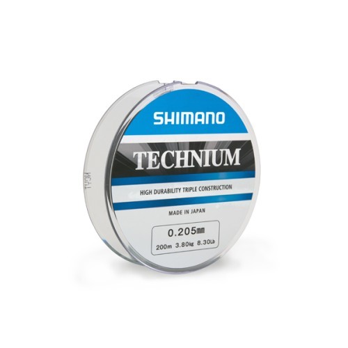 Spoles Shimano Technium, 200m, 0.225mm, 5kg, pelēkas krāsas
