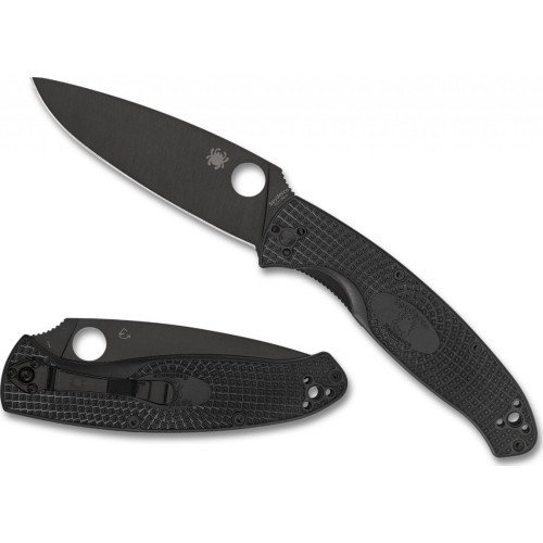 Folding Knife Spyderco C142PBBK Resilience, FRN, Black Blade
