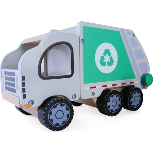 Деревянный мусоровоз с подвижными частями Eco Toys