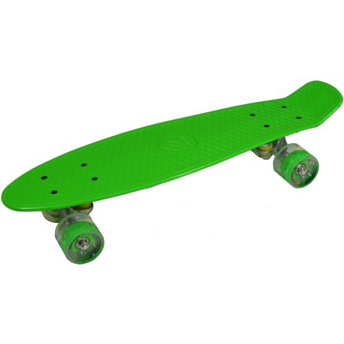 Пластиковый скейтборд 22 Enero зеленый Led