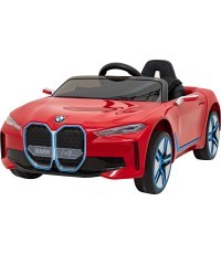 BMW I4 Raudona