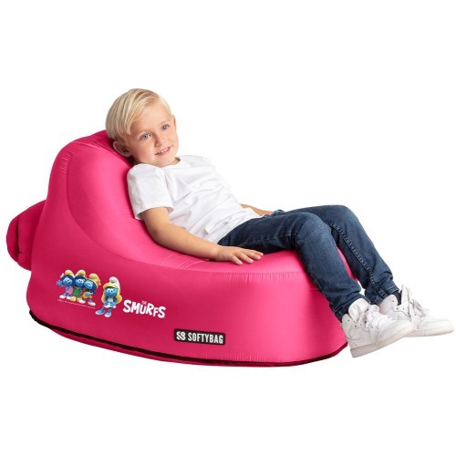Softybag Kids Smurf krēsls rozā krāsā