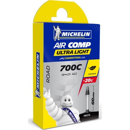 MICHELIN TUBE AIR COMP ULTRALIGHT GAL-FV 60MM 700x18/25