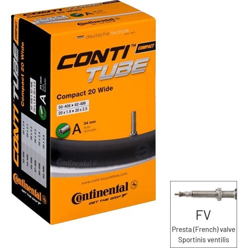 Continental 24x1 1/4 / 1.75x2 (32/47-507/544) FV 42 mm