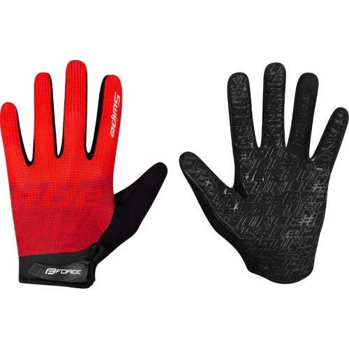 Летние перчатки FORCE MTB Swipe (красные) XL