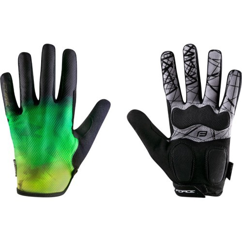 Летние перчатки FORCE MTB CORE (флуоресцентные/зеленые) S