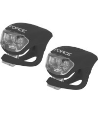 Комплект фар Force 2 LED, черный, передние+задние
