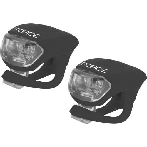 Комплект фар Force 2 LED, черный, передние+задние