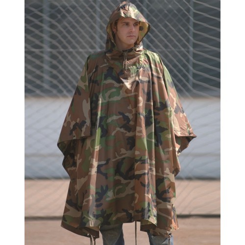 Wet Weather Poncho MIL-TEC Ripstop - Woodland