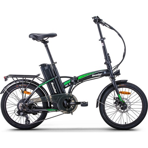 Elektriskais velosipēds Beaster BS113B, 250W, 36V, 7.5Ah, melns, salokāms