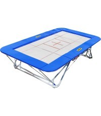 TIKAI ULTIMATE COMPETITION TRAMPOLINE - 6 x 4 mm BED - 50 mm PADDING - LIFTING ROLLER STANDS