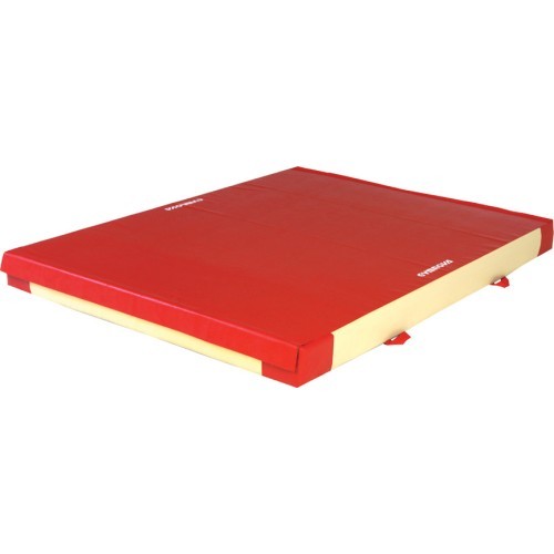 SAFETY MAT FOR APPARATUS LANDING - DUAL DENSITY - PVC COVER - WITH ATTACHMENT STRIPS - 240 x 200 x 20 cm
