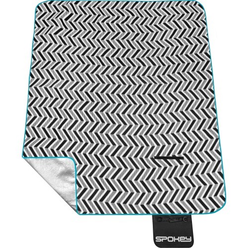 Флисовое одеяло для пикника 180 х 210 см с алюминиевой фольгой Spokey PICNIC ZIGZA