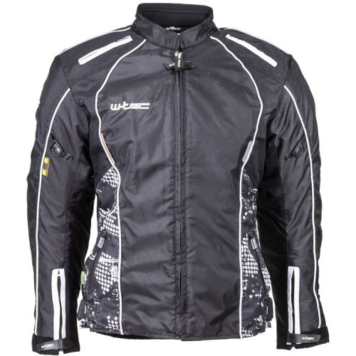 Women’s Moto Jacket W-TEC Calvaria NF-2406-|Colour Black-White with Graphics, Size L|