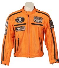 Summer Moto Jacket BOS 6488 Orange-|Colour Orange, Size M|