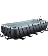 EXIT Black Leather pool 540x250x100cm with filter pump - black