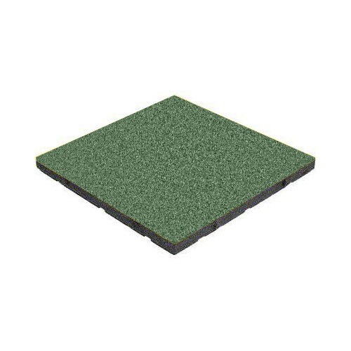 Gumijas grīdas segums flīze, pamatne- kvadrāts, zaļš