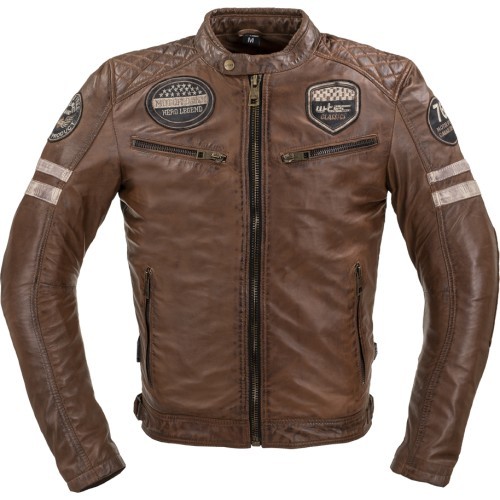 Vīriešu moto jaka Jaka W-TEC Milano leather - Brown