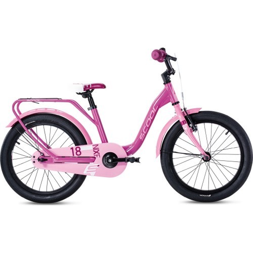 Dviratis S'COOL niXe 18" 1-speed coaster-brake Aluminium pink-baby pink