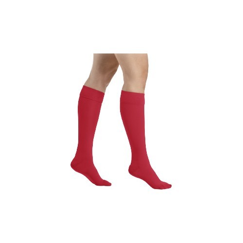 Raudonos spalvos 1 k.k. kojinės iki kelių moterims MAGIC COLORS by Sigvaris - L