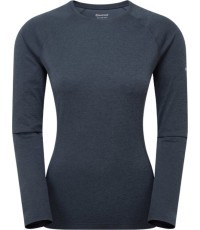 Moteriški marškinėliai Montane Dart Long Sleeve - Tamsiai mėlyna (deep ink)