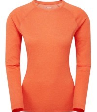 Moteriški marškinėliai Montane Dart Long Sleeve - Oranžinė