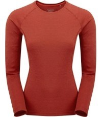 Moteriški marškinėliai Montane Dart Long Sleeve - Raudona