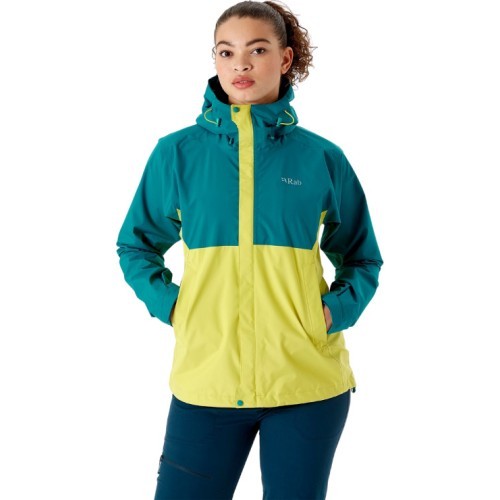 Женская куртка от дождя Rab Downpour Eco Jacket - Elektrinė/geltona