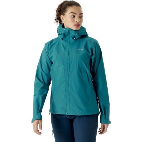 Sieviešu lietus jaka Rab Downpour Eco Jacket - Žydra