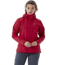 Moteriška striukė nuo lietaus Rab Downpour Eco Jacket - Raudona