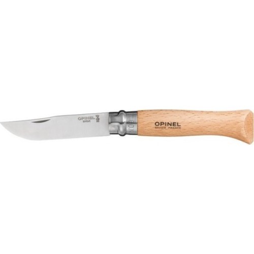 Нож Opinel 9, нержавеющая сталь Inox, буковое дерево