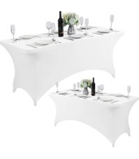 Universali staltiesė maitinimo stalo dangtis 180 cm 6FT balta lanksti