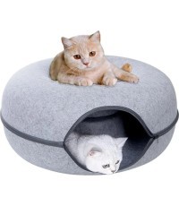 Kačių guolis Donut tunelinis gultas 50cm - pilkas